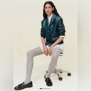 NWT MANGO LEATHER LOAFERS WITH TASSELS
39